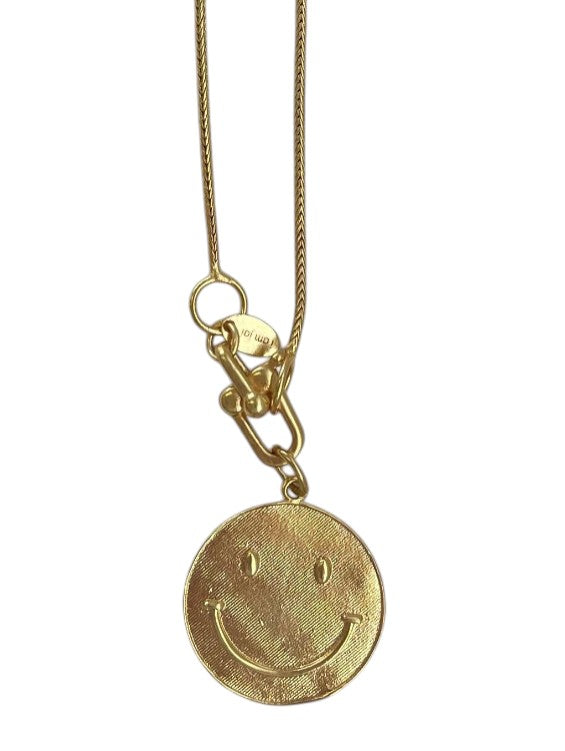 Slangenketting met smiley bedel