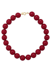 Korte ketting met grote ronde kralen