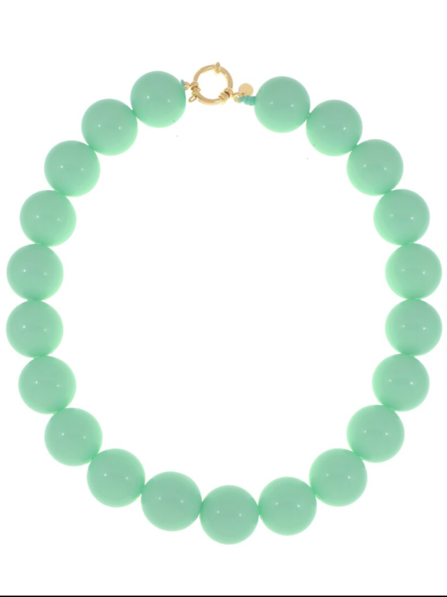 Korte ketting met grote ronde kralen