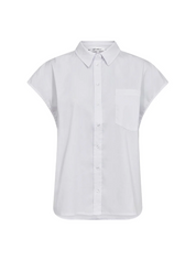 ElaraCC SS Shirt blouse met korte mouwen in het wit van Co'Couture