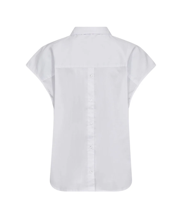 ElaraCC SS Shirt blouse met korte mouwen in het wit van Co'Couture