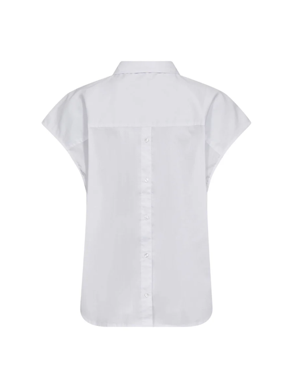 ElaraCC SS Shirt blouse met korte mouwen in het wit van Co'Couture
