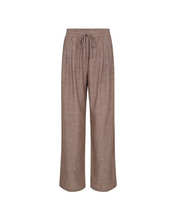 JihoCC Stripe LL Pant met elastiek bruin van Co'Couture