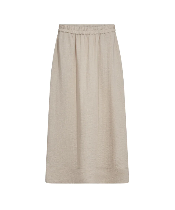EvaCC Midi Elastic Skirt beige kleur van Co'Couture