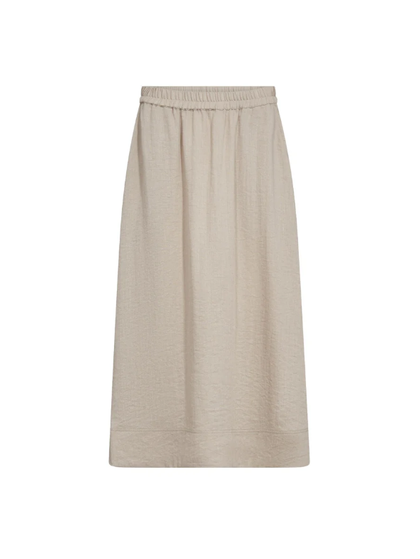 EvaCC Midi Elastic Skirt beige kleur van Co'Couture