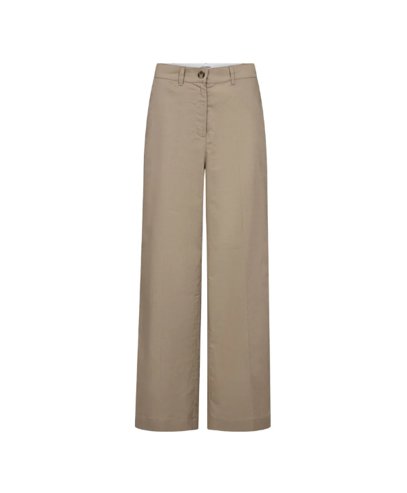 LeilaCC Wide LL Pant pantalon beige dames van Co'Couture