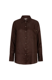 Guilia Blouse in geel en bruin voor dames van The Lola Club