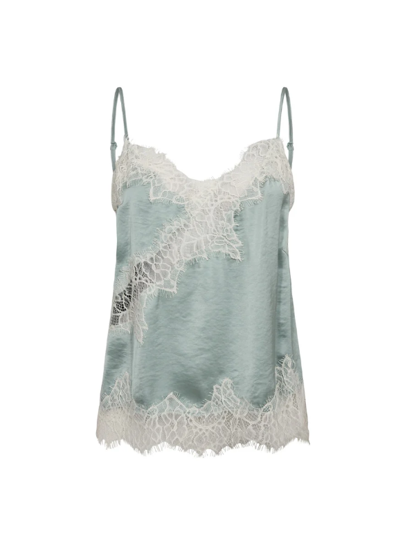 IdunCC Lace Top met kant in het wit en groen van Co'Couture