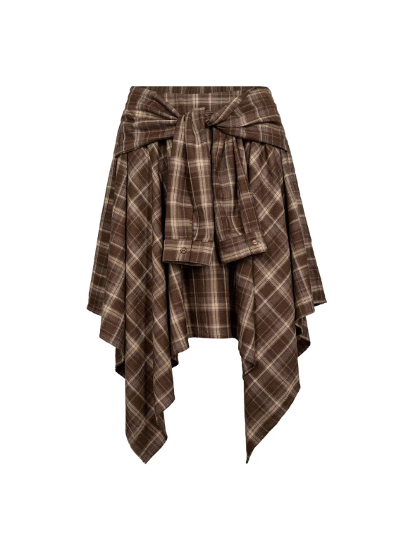 DagnyCC Check Tie Skirt
