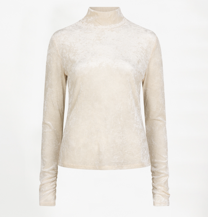 Olya velvet layering mesh top