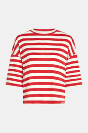 W25T1188 T-shirt stripe - Tomato ecru