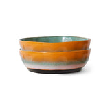 70s ceramics: pasta bowls, golden hour, set of 2