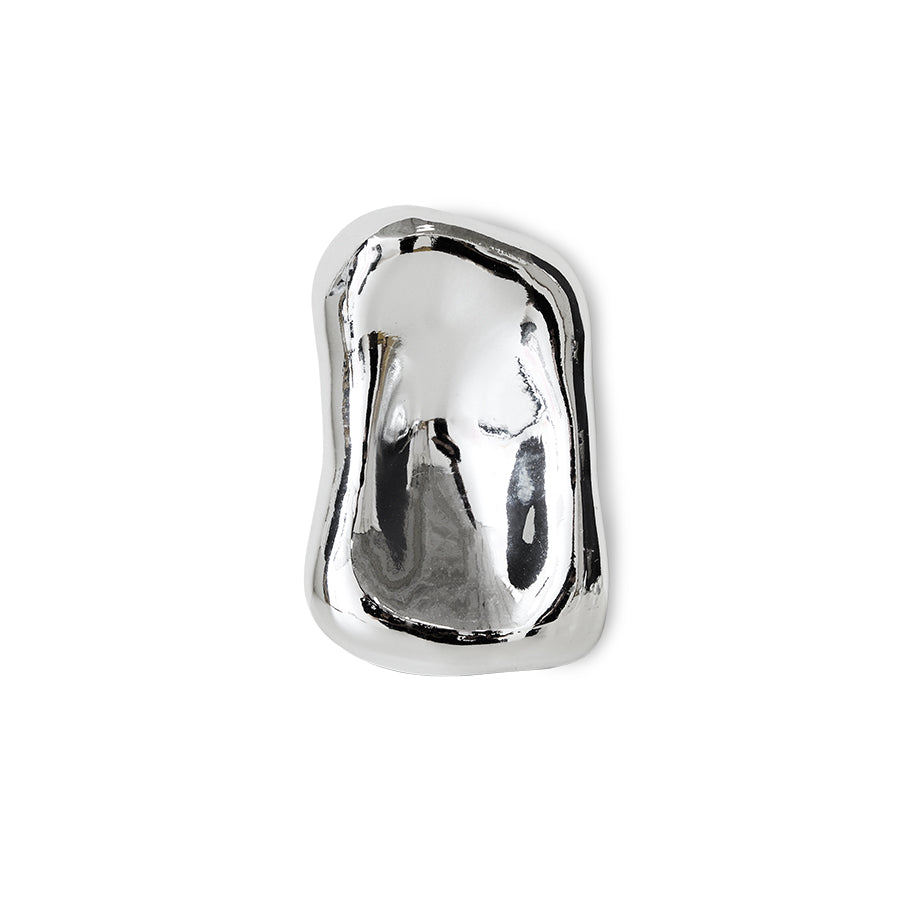 Glass sculpture chrome no. 3