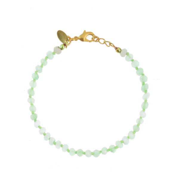 Handgeknoopte Green jade armband