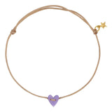 B2455 Herzseilarmband – Vergoldet Lila