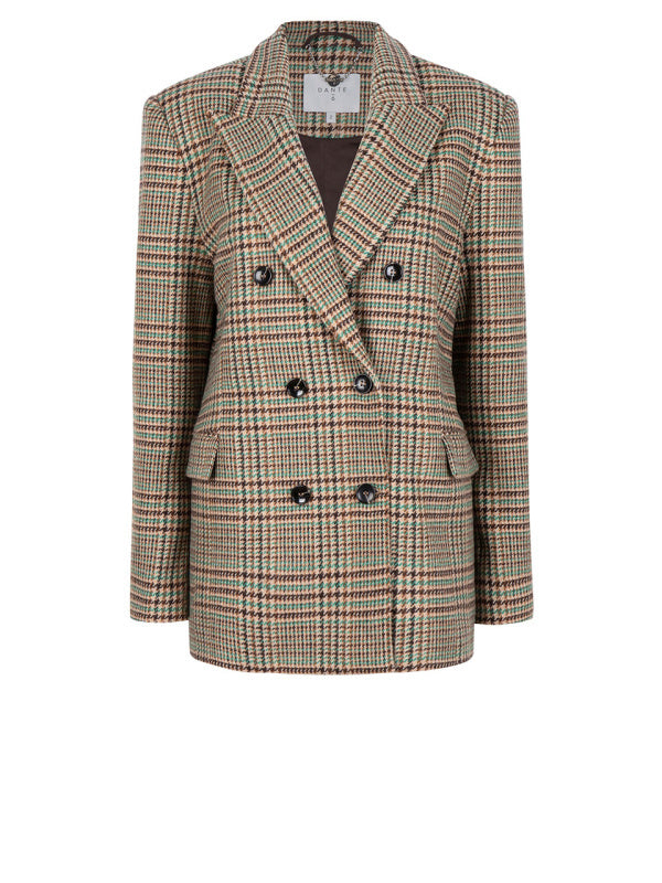 D6Vellum check blazer - Multicolour