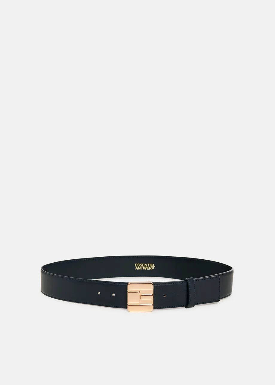 Gelt logo buckle leather belt - Evening Blue