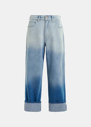 Habillle dip dye jeans - Aqua Blue