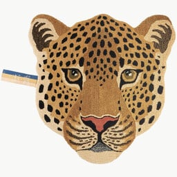 Himani leopard head rug large