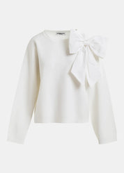 Hoslo pullover with bow - Off White