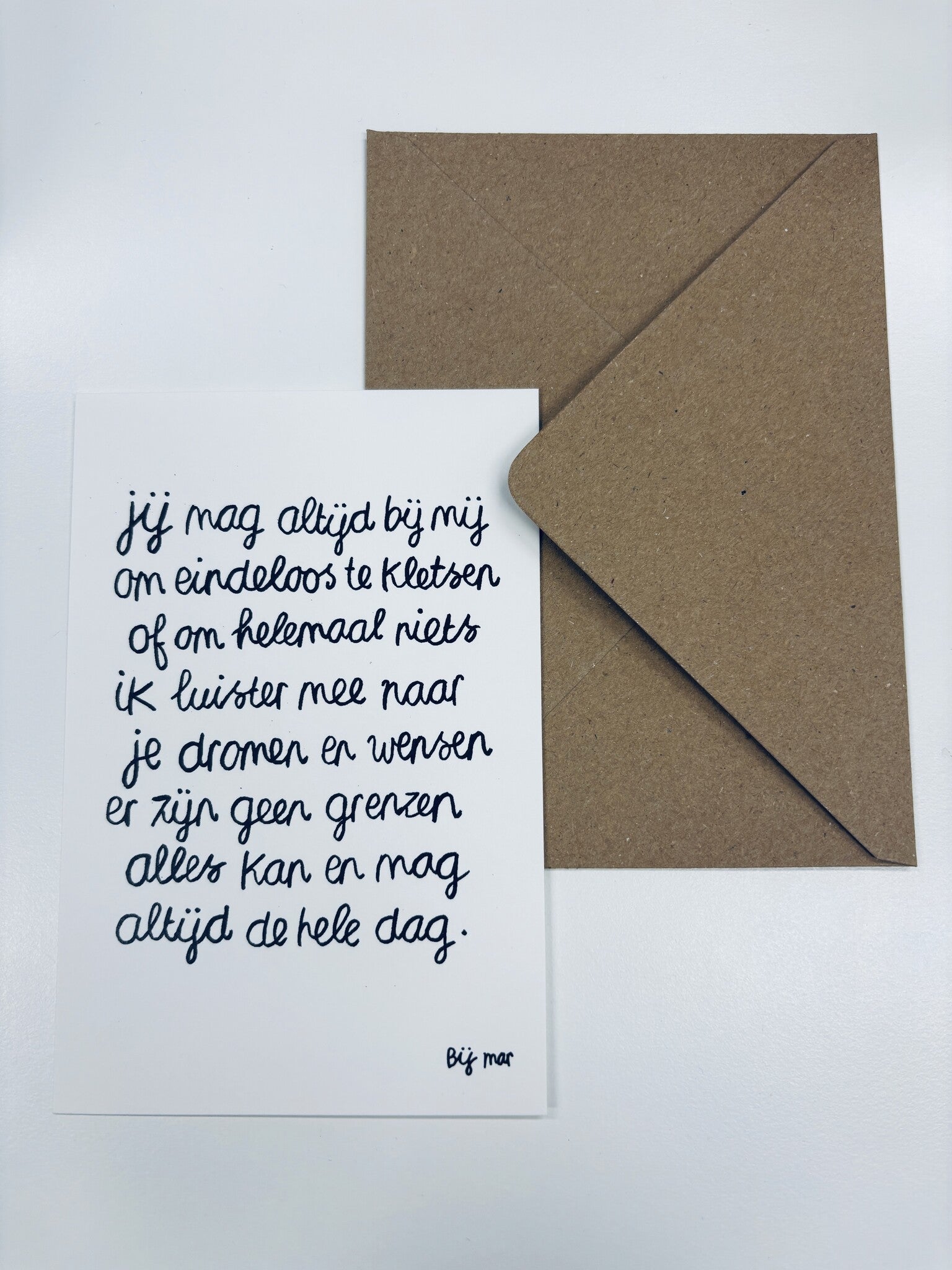 Kaart - Jij mag altijd bij mij