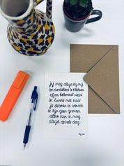 Kaart - Jij mag altijd bij mij