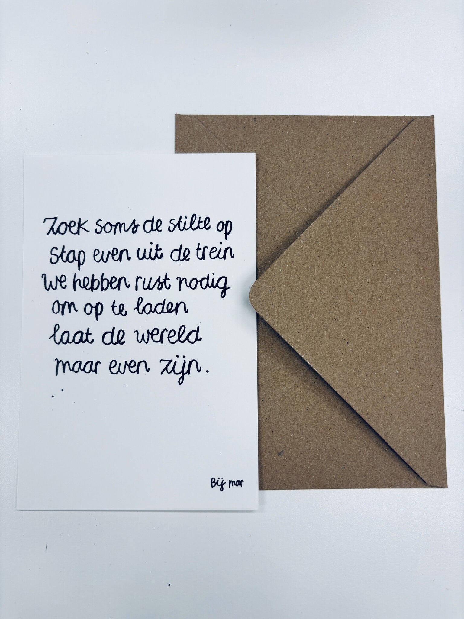 Kaart - Zoek soms de stilte op