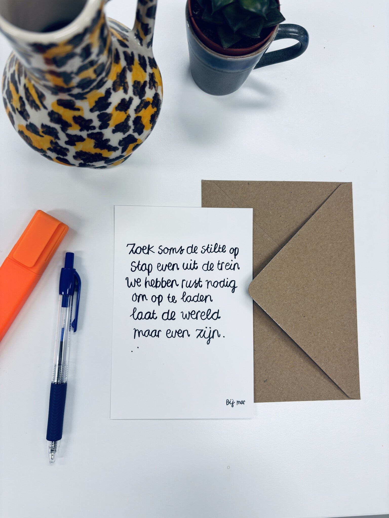 Kaart - Zoek soms de stilte op