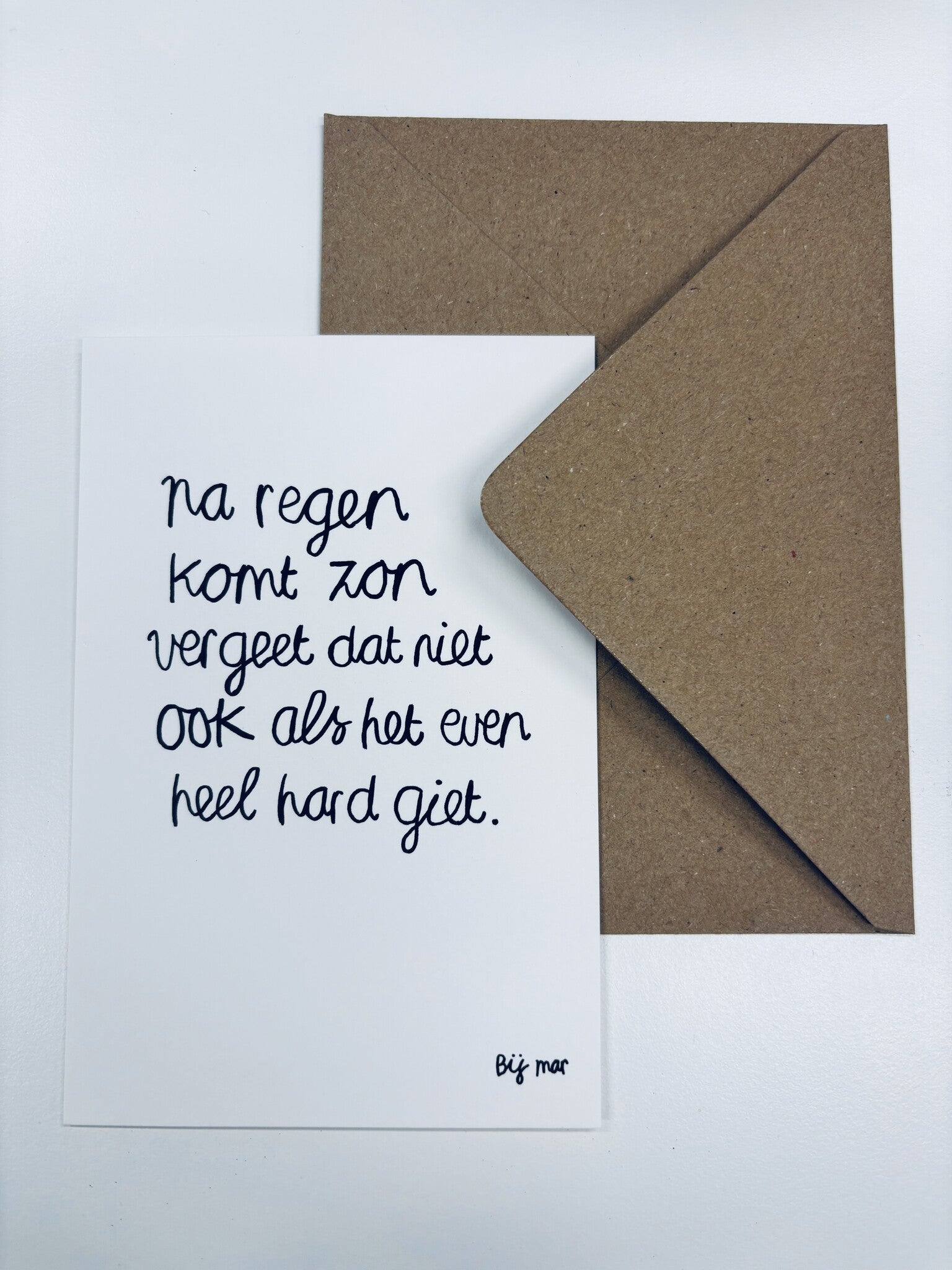 Kaart - Na regen komt zon