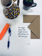 Kaart - Na regen komt zon