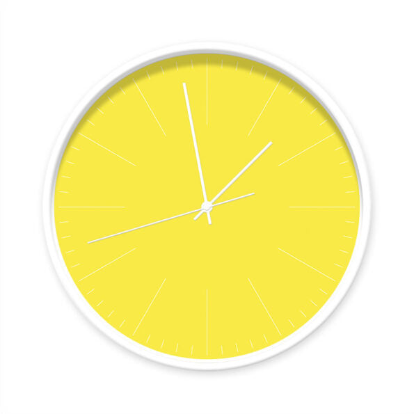 Klok geel wit/wit 40cm