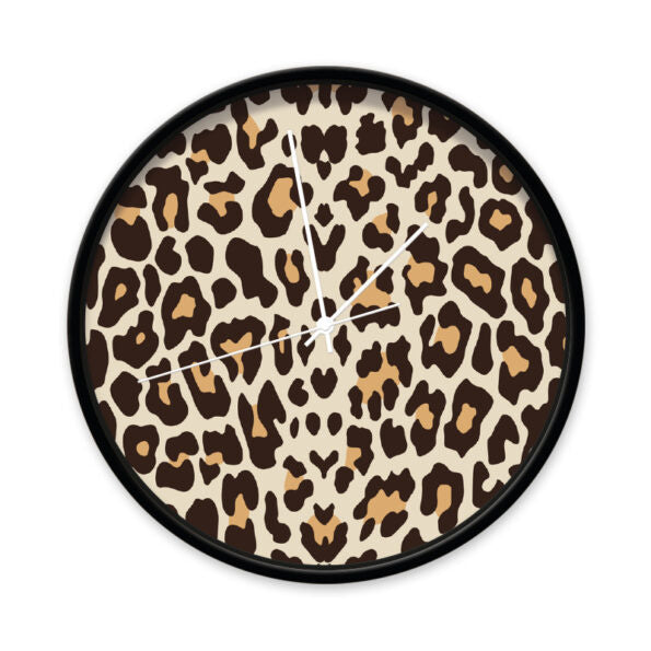 Klok panter zwart/wit 40cm
