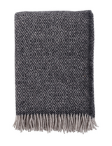 Klippan plaid wol Stella, coke grey