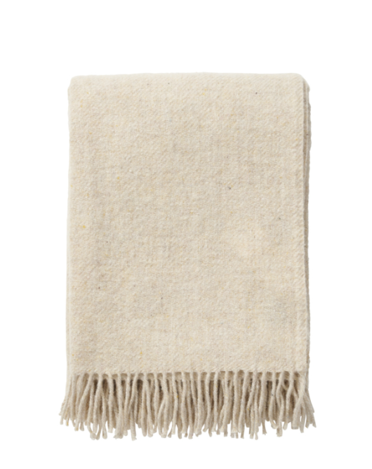 Klippan plaid recycled wool Earth, creme