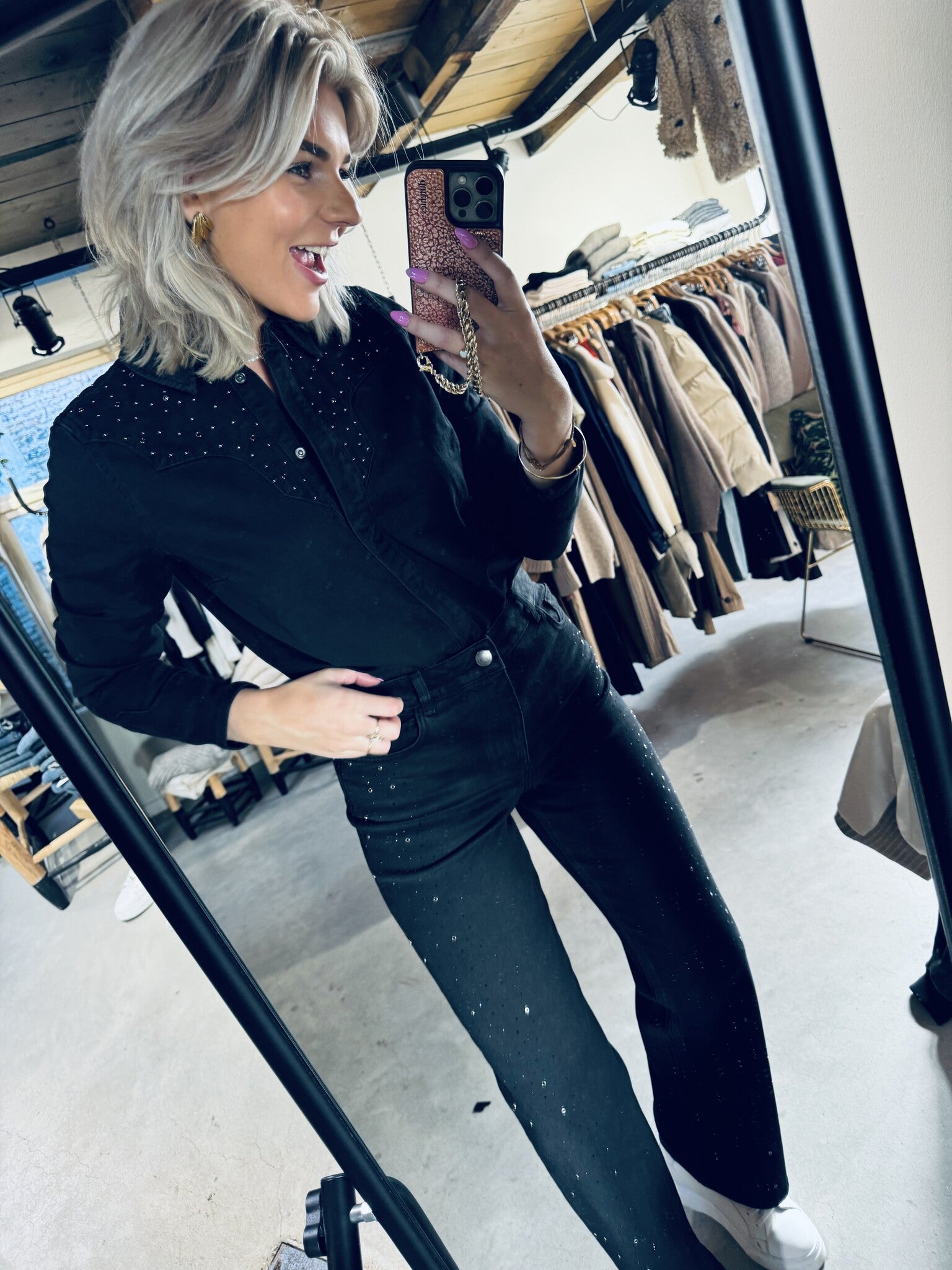 MMRelee Star Jeans - Dark Grey, Long