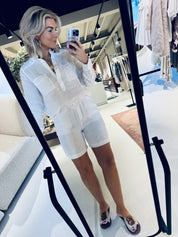 MMEmmie Linen Bermuda Shorts - White