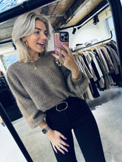 CozyCC Lurex Twist Knit - Walnut