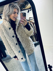 TioCC Teddy Mix jacket - Off white