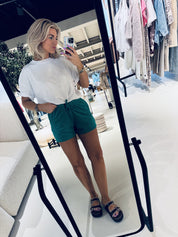 Kid slub shorts - Green lake