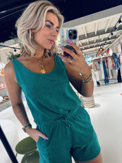 Kid slub singlet - Green lake