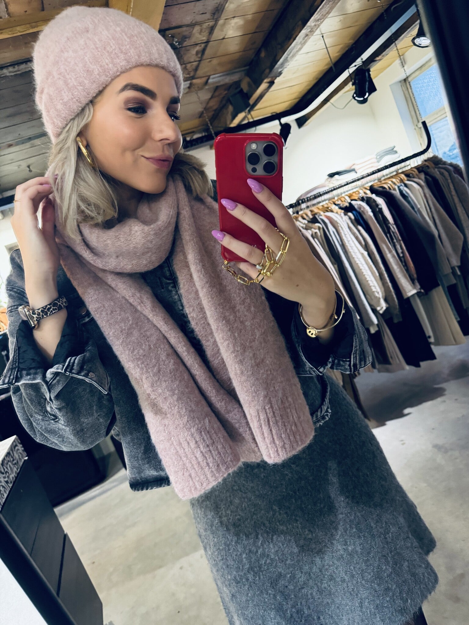 Sajeanne scarf 15425 - Woodrose