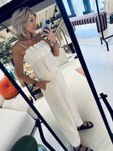 Lino Trousers - White Alyssum