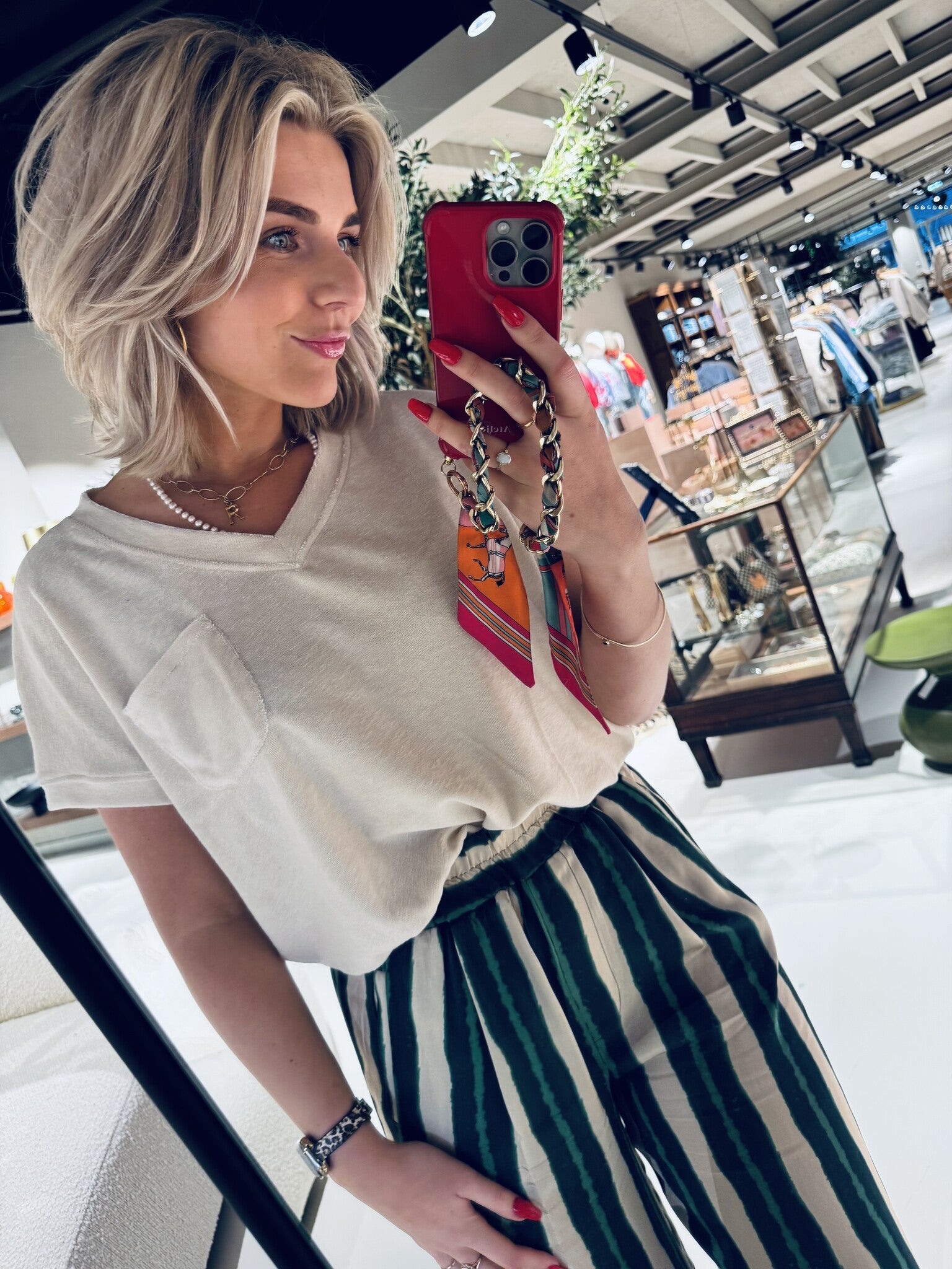 Tyler slub top - Almond