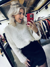 Isaky Knit T-Neck - Eggnog