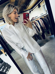 Butler rhinestone shirt - Milk White