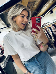 Rylin embellished tee - Milk White