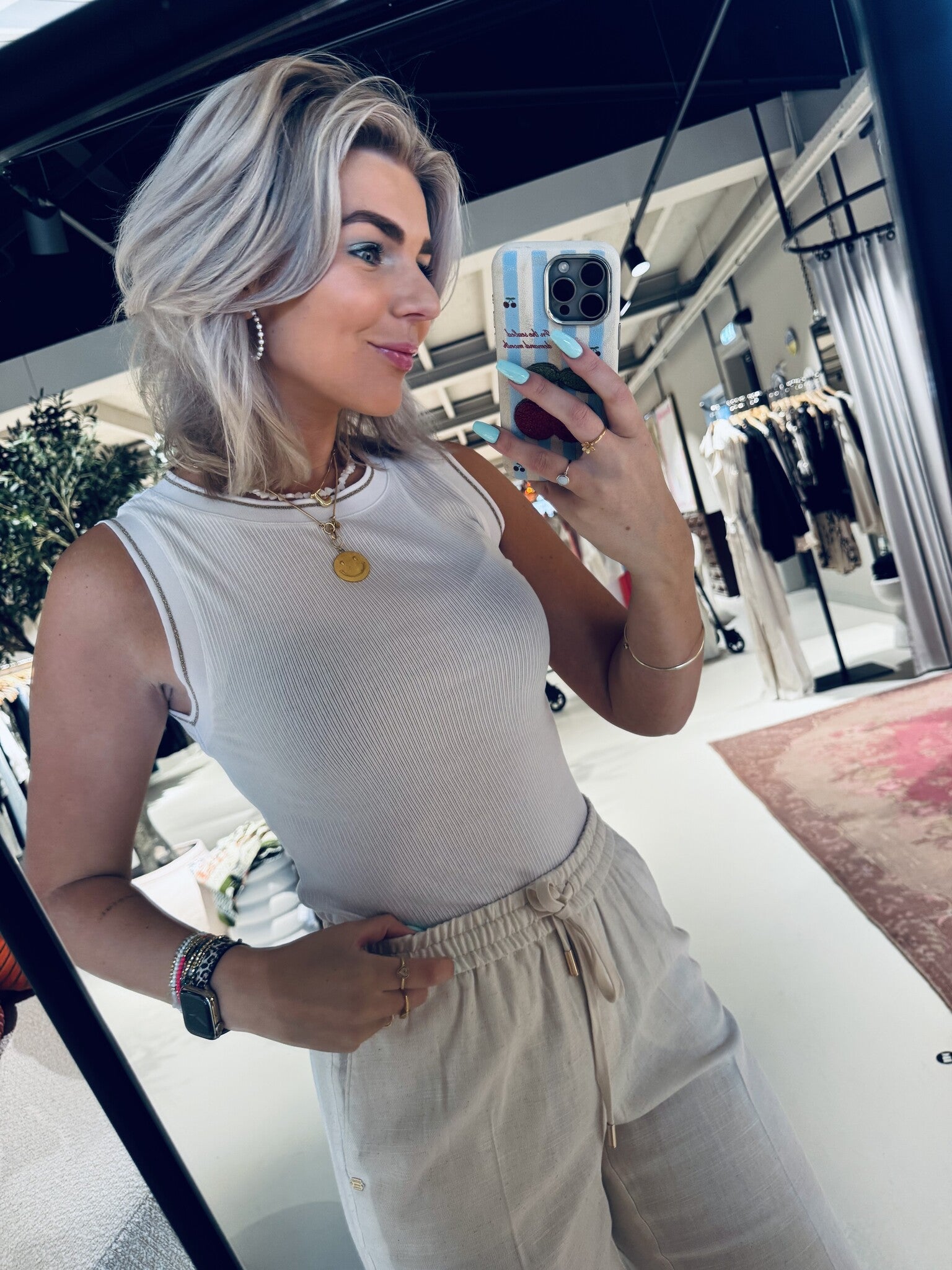 Cami, rib top - 1000 White