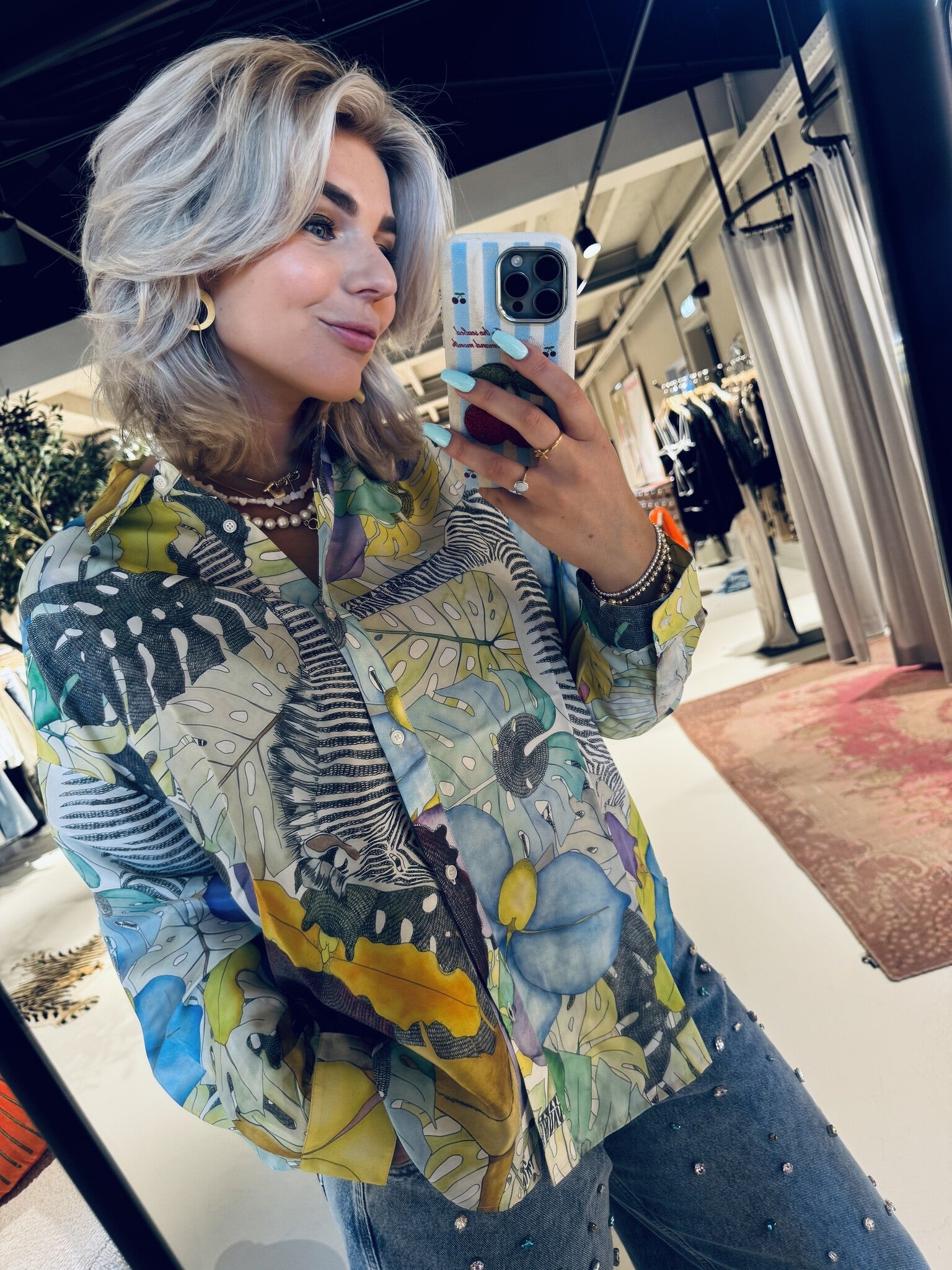 Hila oversized shirt - Combo1 Off White