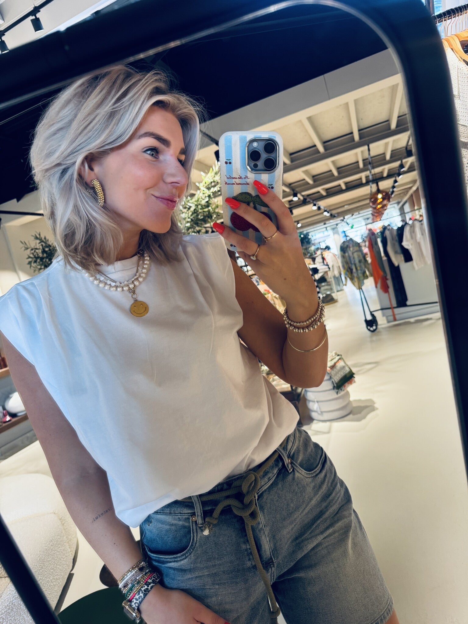 Lacy Tee - Bright White