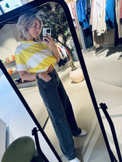 VikaCC Long Wide Seam Jeans - Black